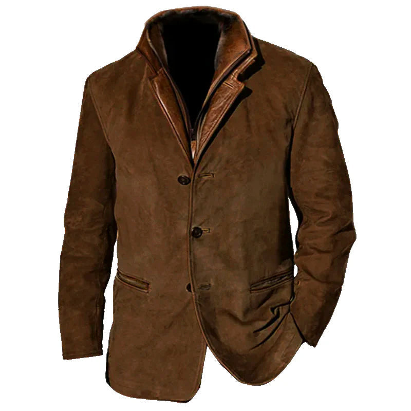 Elegante Wildleder Jacke Klassisches Design