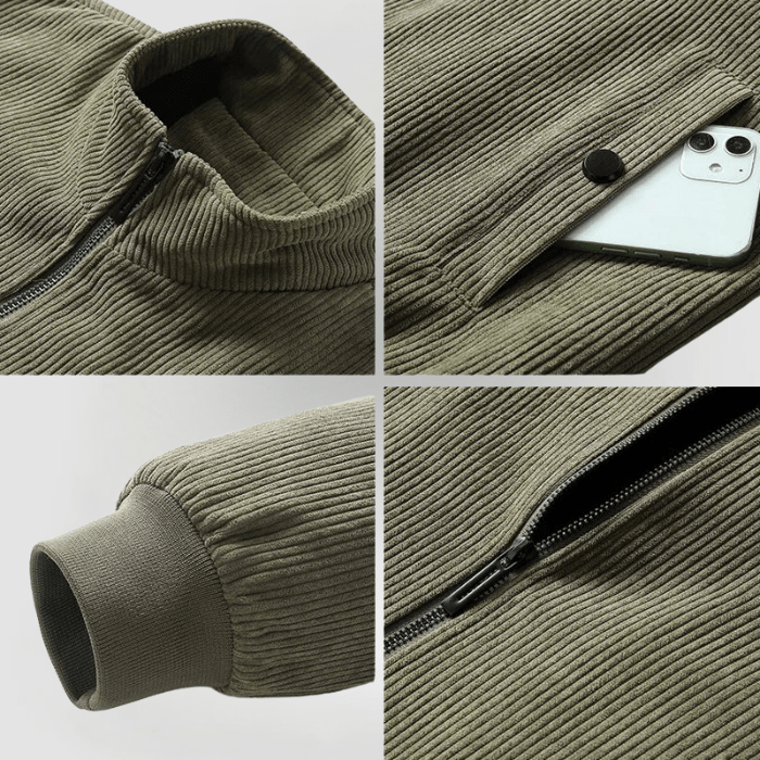 Elegante Winterjacke Cord Stil - IdealeKleiden