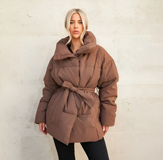 Übergröße Pufferjacke mit Kragen Winter Mantel