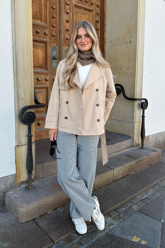 Praktischer Trenchcoat Übergangsjacke Damen - IdealeKleiden