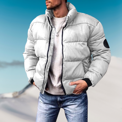 Daunenjacke Warm Gepolstert Hoher Kragen Outdoor