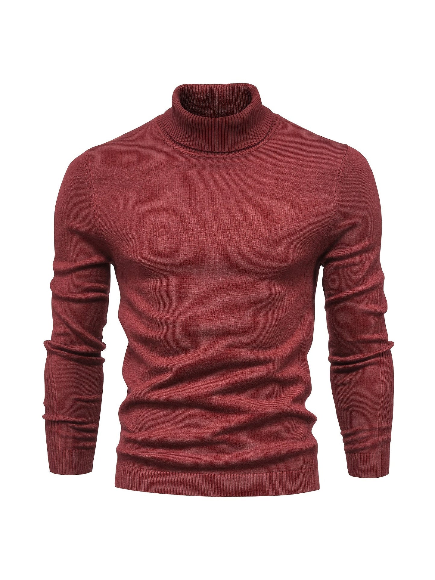 Herren Rollkragenpullover Merinowolle Modern Warm