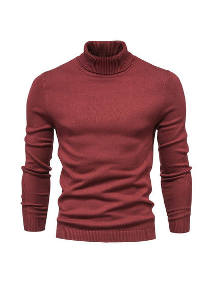 Herren Rollkragenpullover Merinowolle Modern Warm
