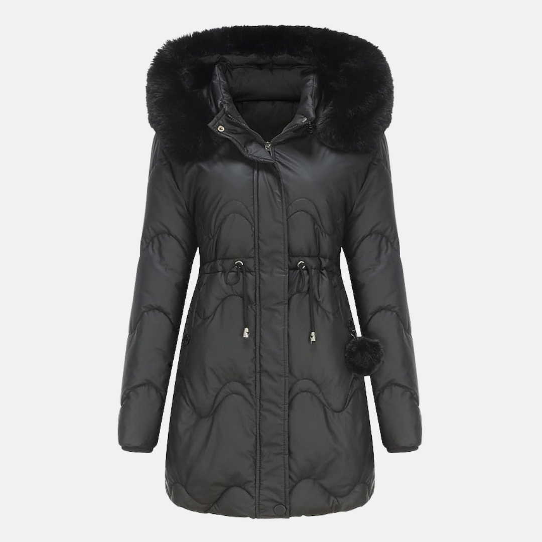 Luxus Pelzjacke Entfernbare Kapuze