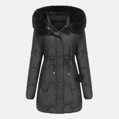 Luxus Pelzjacke Entfernbare Kapuze