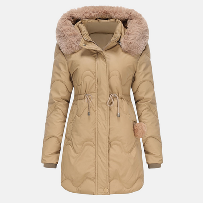 Luxus Pelzjacke Entfernbare Kapuze