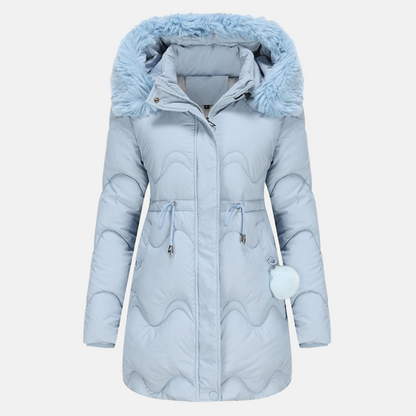 Luxus Pelzjacke Entfernbare Kapuze