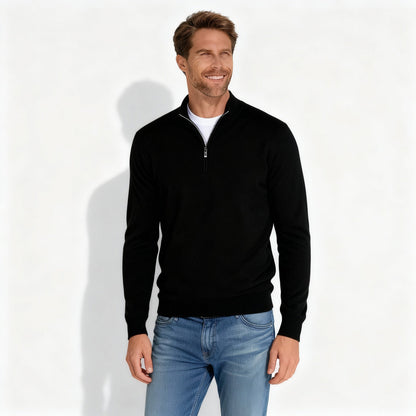 Modischer V-Ausschnitt Pullover Zip - IdealeKleiden