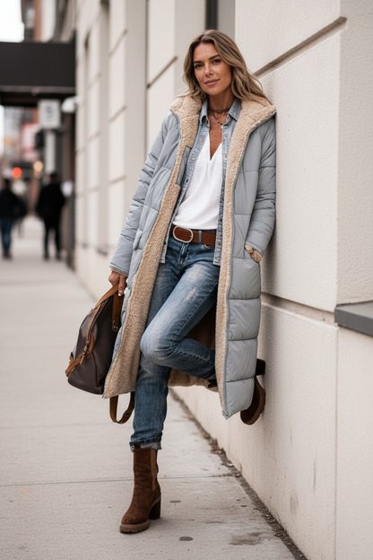 Praktische Damenbluse Reversibel