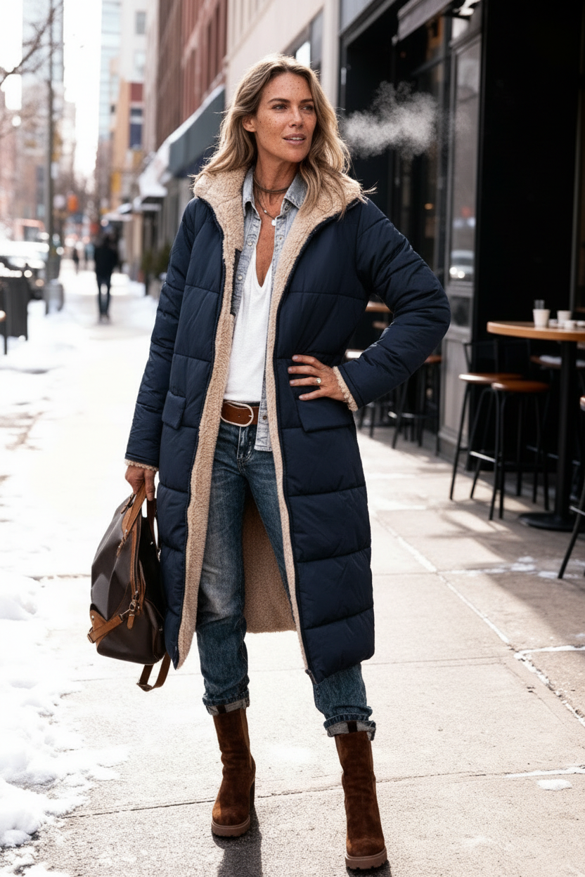 Praktische Damenbluse Reversibel