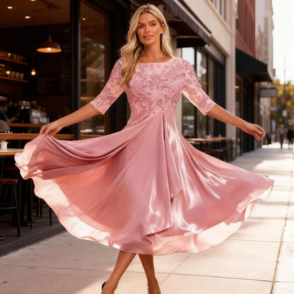 Leichtes Sommer Midi Kleid Chiffon