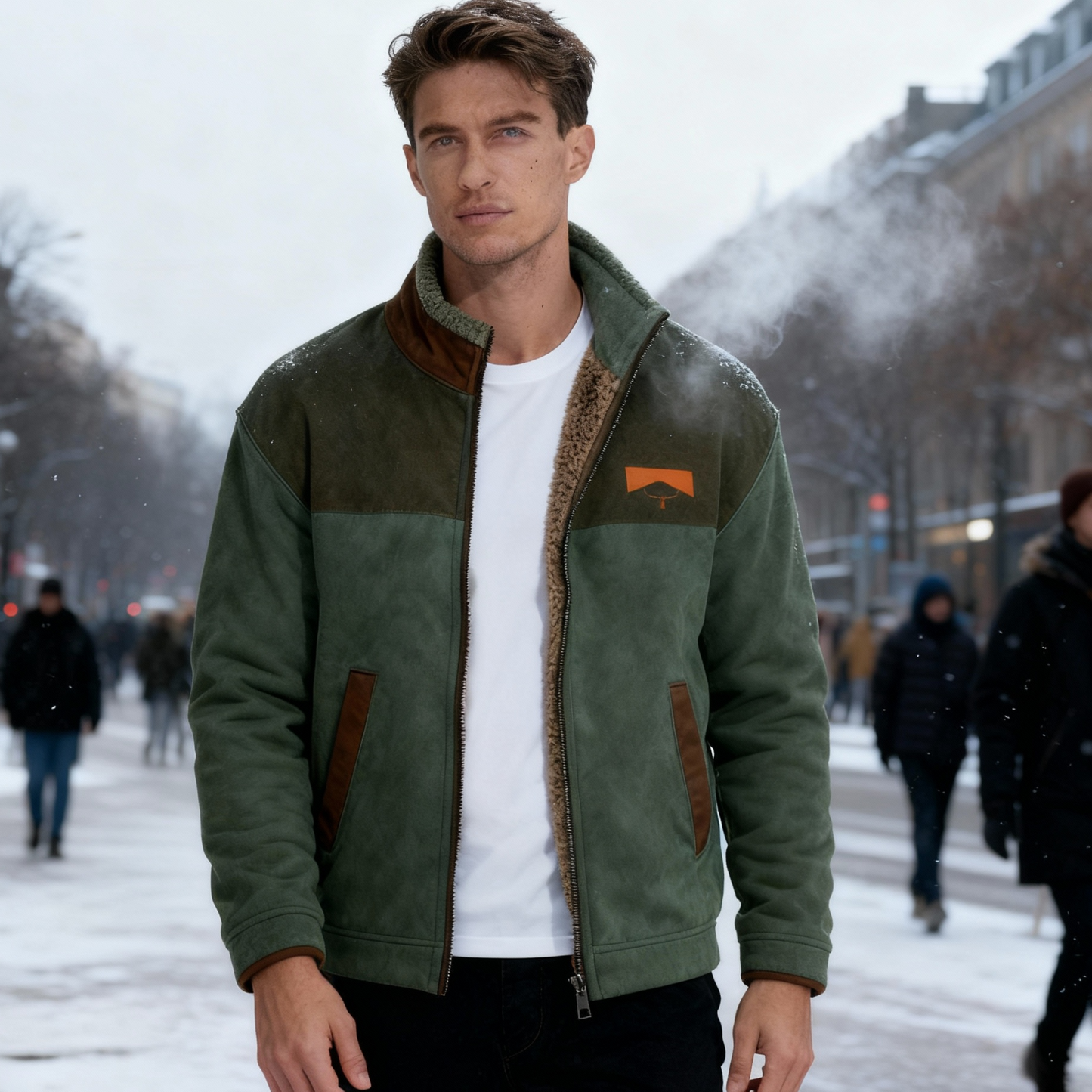 Herren Fleecejacke Leicht Isoliert Warm