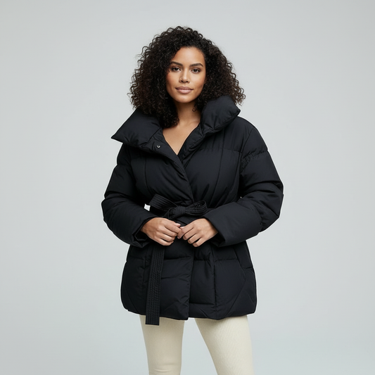 Damen Steppjacke Kurz Elegant Figurbetont - IdealeKleiden