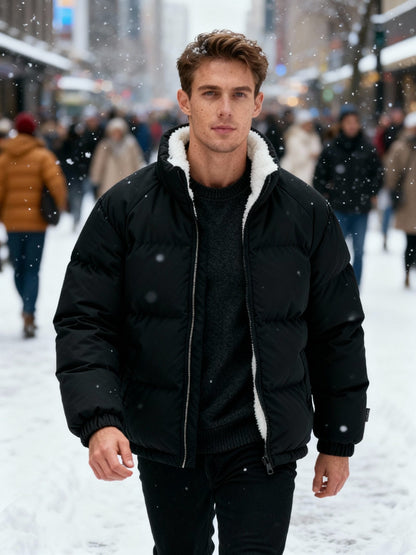 Thermo-Winterjacke Gefüttert Warm Isoliert Herren