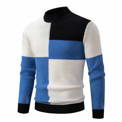 Stilvoller Strickpullover für Männer Modern Patchwork