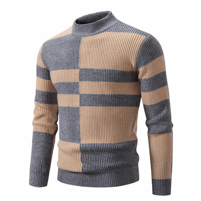 Stilvoller Strickpullover für Männer Modern Patchwork