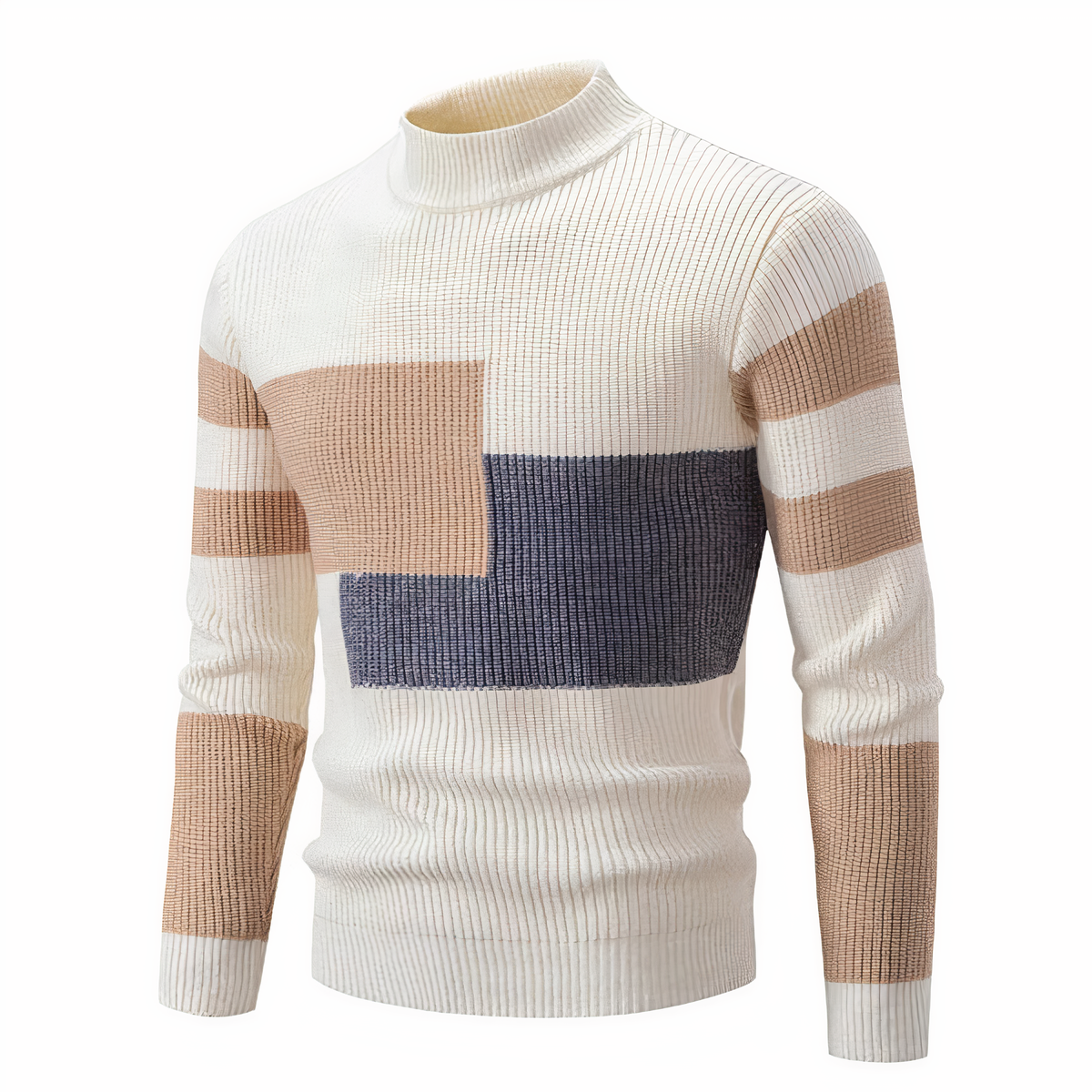 Stilvoller Strickpullover für Männer Modern Patchwork
