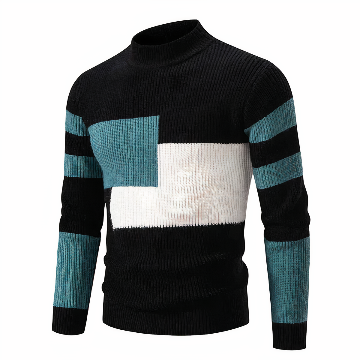 Stilvoller Strickpullover für Männer Modern Patchwork