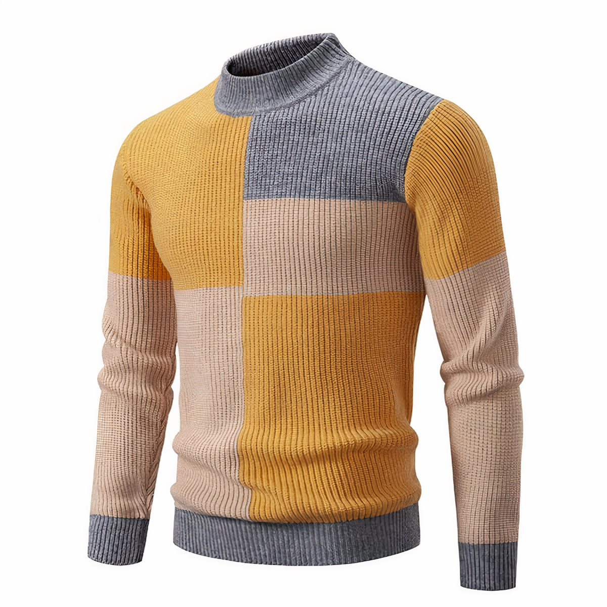 Stilvoller Strickpullover für Männer Modern Patchwork