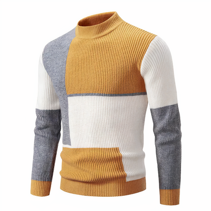 Stilvoller Strickpullover für Männer Modern Patchwork