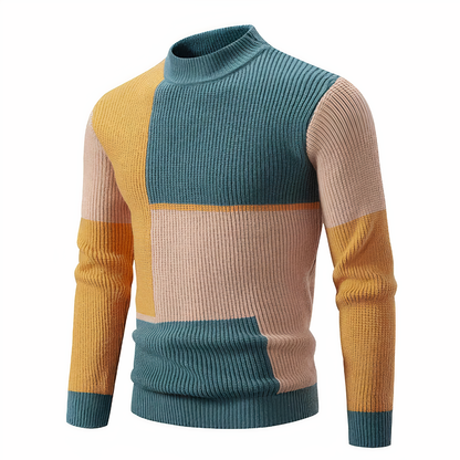 Stilvoller Strickpullover für Männer Modern Patchwork