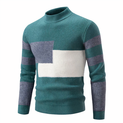 Stilvoller Strickpullover für Männer Modern Patchwork