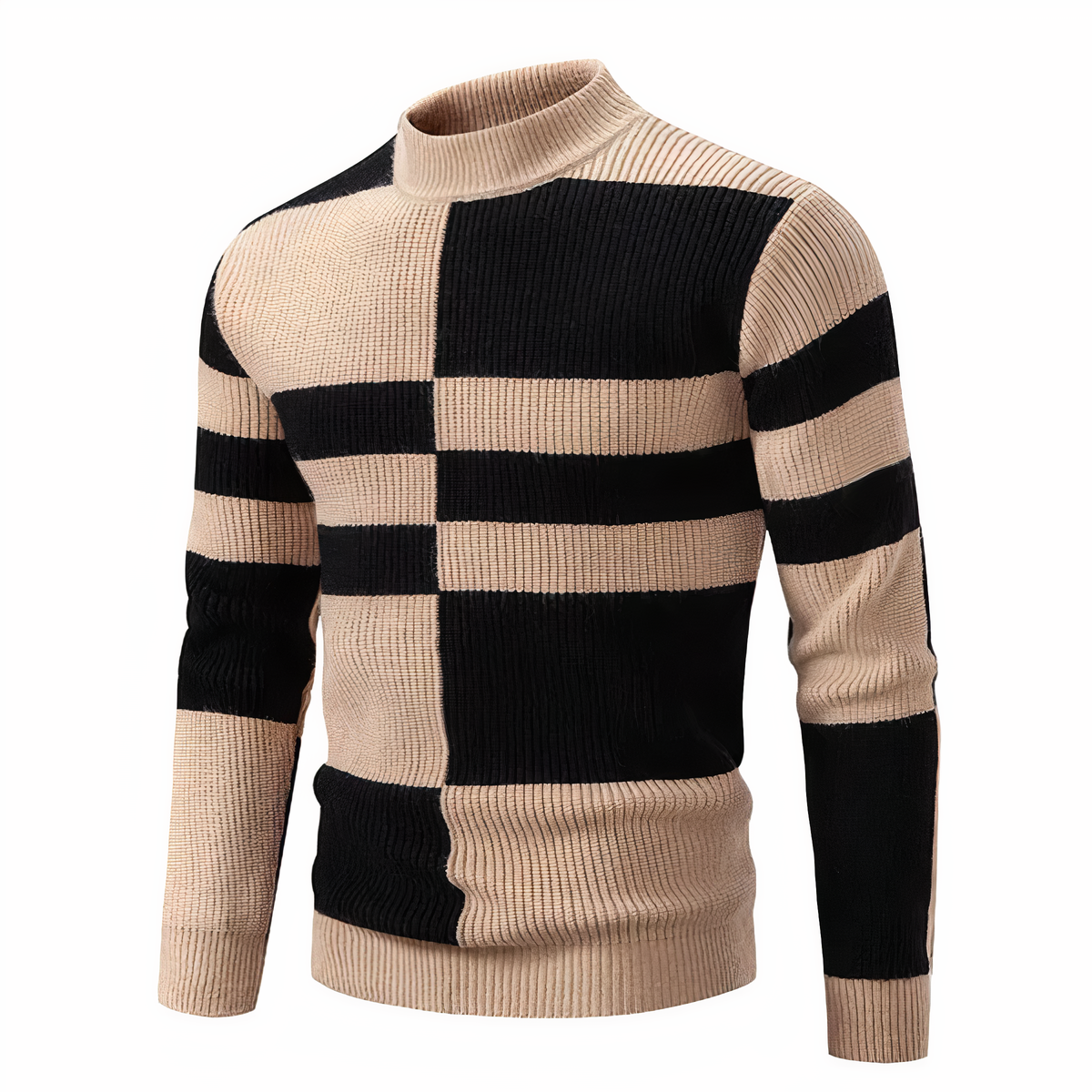 Stilvoller Strickpullover für Männer Modern Patchwork