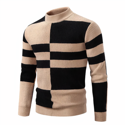 Stilvoller Strickpullover für Männer Modern Patchwork