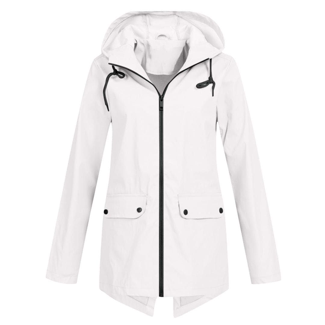 Wasserabweisende Regenjacke Mittellang Bequem