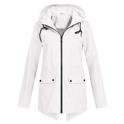 Wasserabweisende Regenjacke Mittellang Bequem
