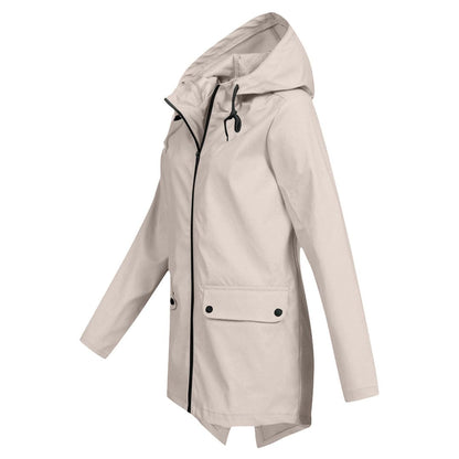 Damen Winterjacke mit Kapuze und Reißverschluss - IdealeKleiden