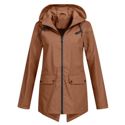 Herbst Regenjacke Damen Elegant Wasserfest
