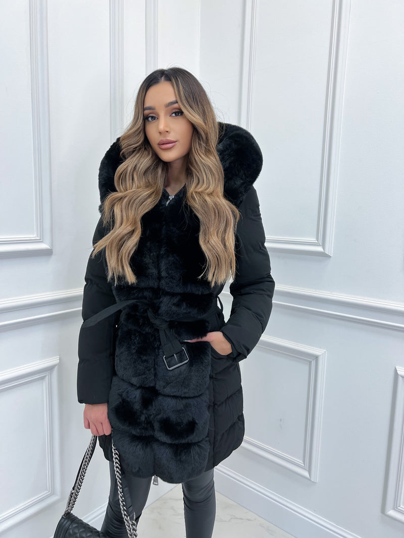 Modische Kapuzenjacke Mit Gürtel Damen