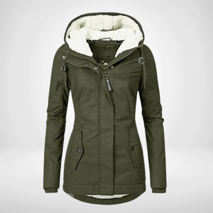 Damen Winterjacke Kapuze Fleece Isoliert