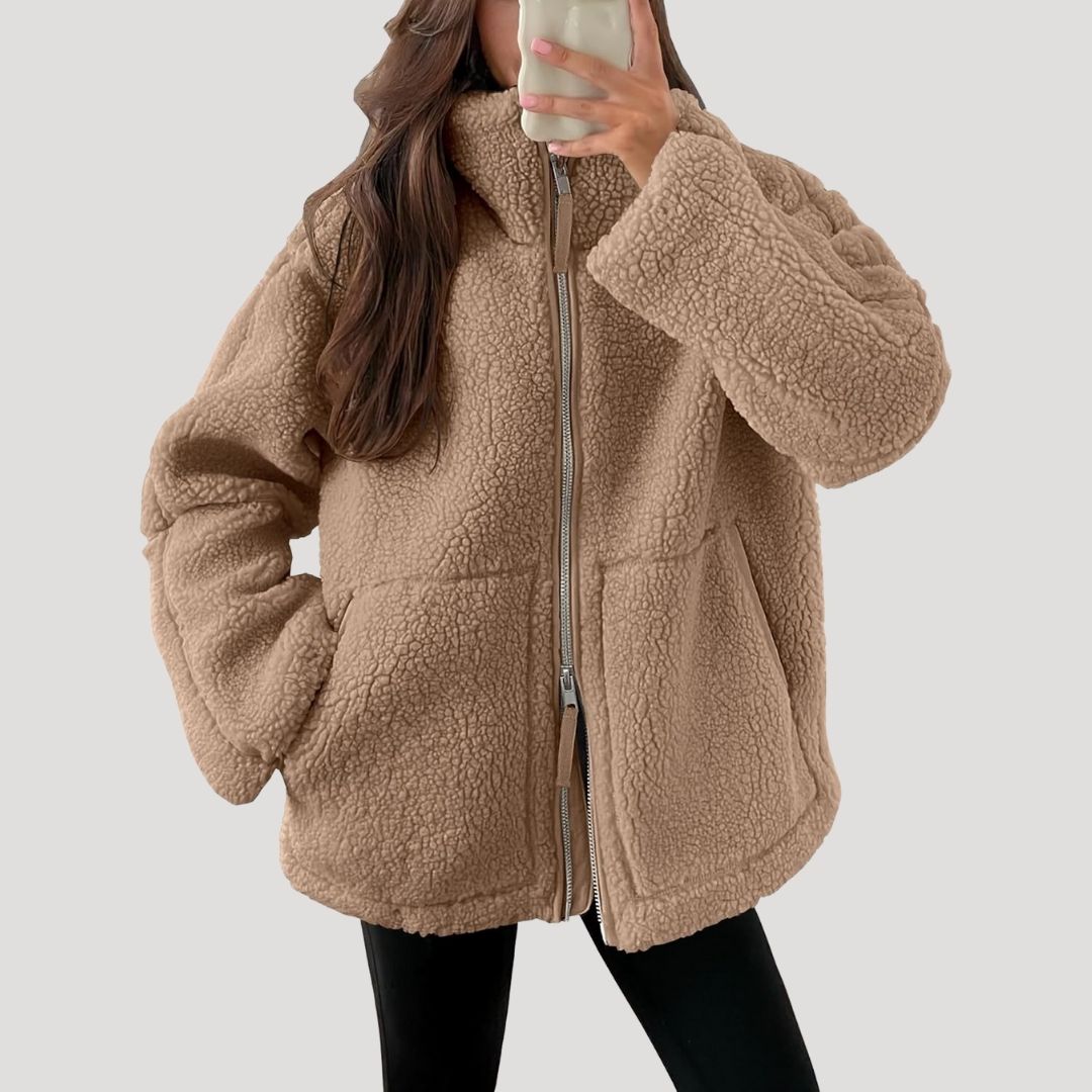 Teddy Fleece Jacke Warm Bequem Damen
