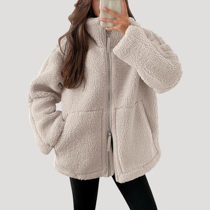 Teddy Fleece Jacke Warm Bequem Damen