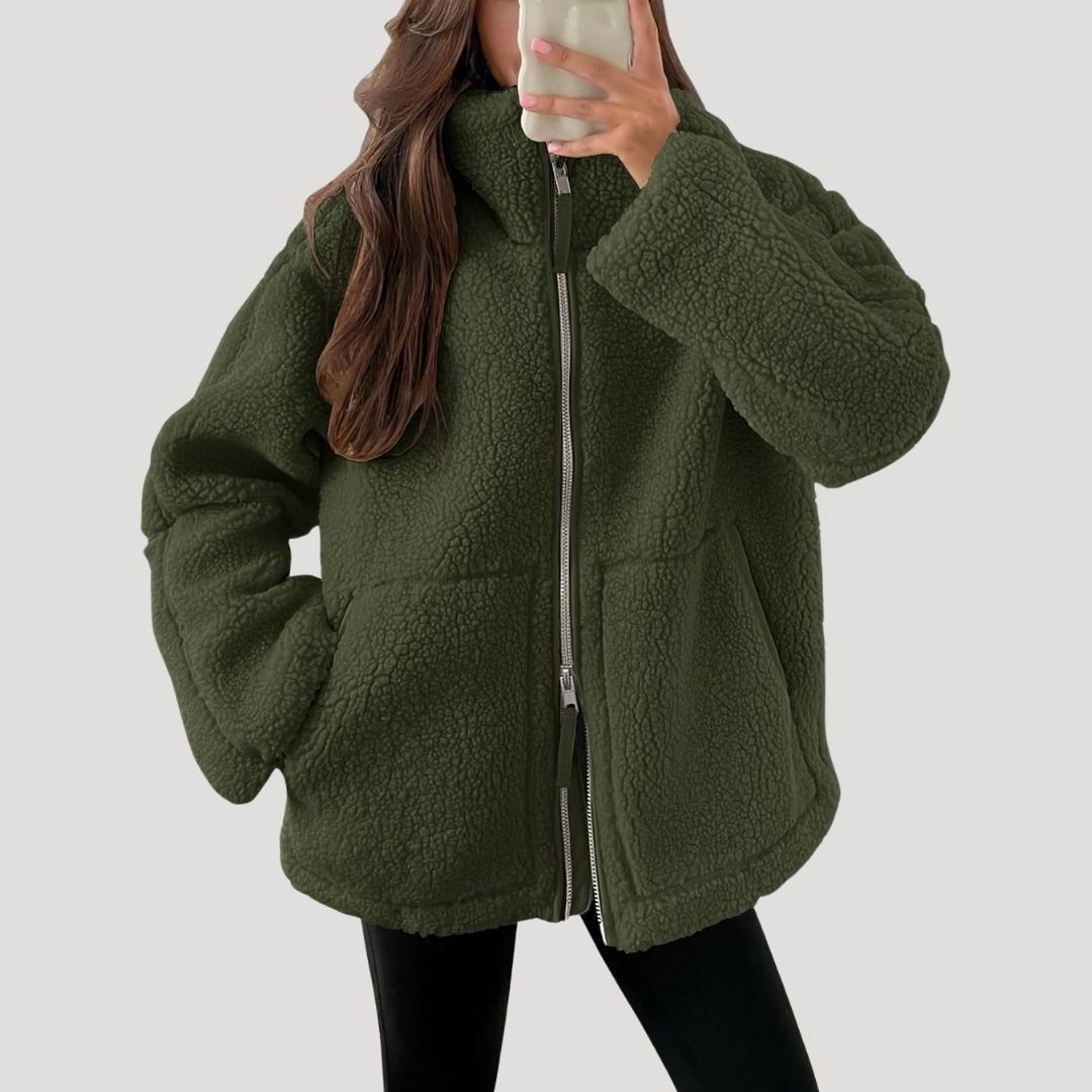 Teddy Fleece Jacke Warm Bequem Damen