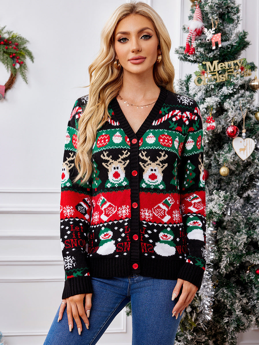 Damen Cardigan V-Ausschnitt Weich