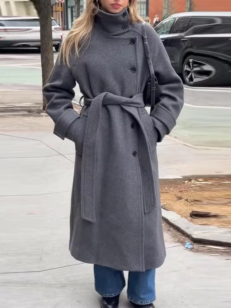 Damen Winter-Trenchcoat Elegant Warm - IdealeKleiden