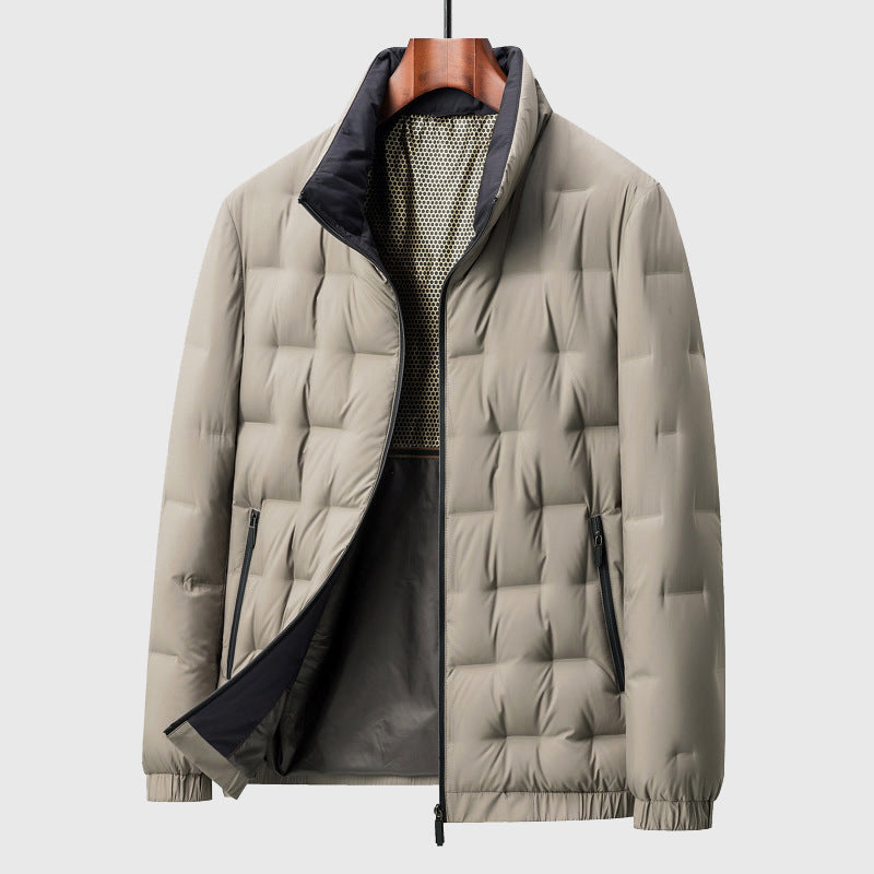 Herren Steppjacke Warm Isoliert Hoher Kragen