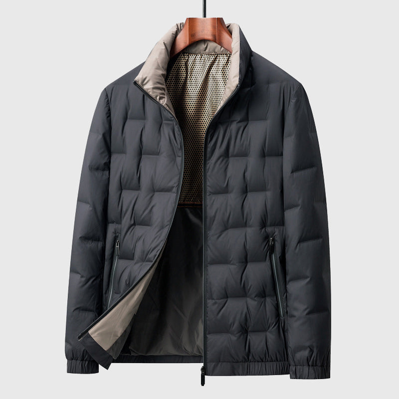 Herren Steppjacke Warm Isoliert Hoher Kragen