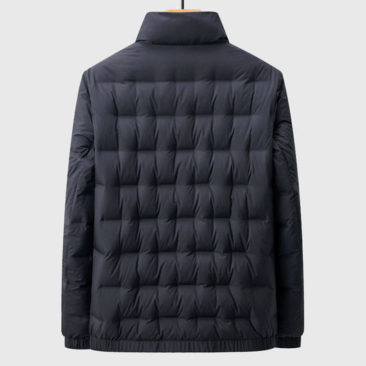 Herren Steppjacke Warm Isoliert Hoher Kragen - IdealeKleiden