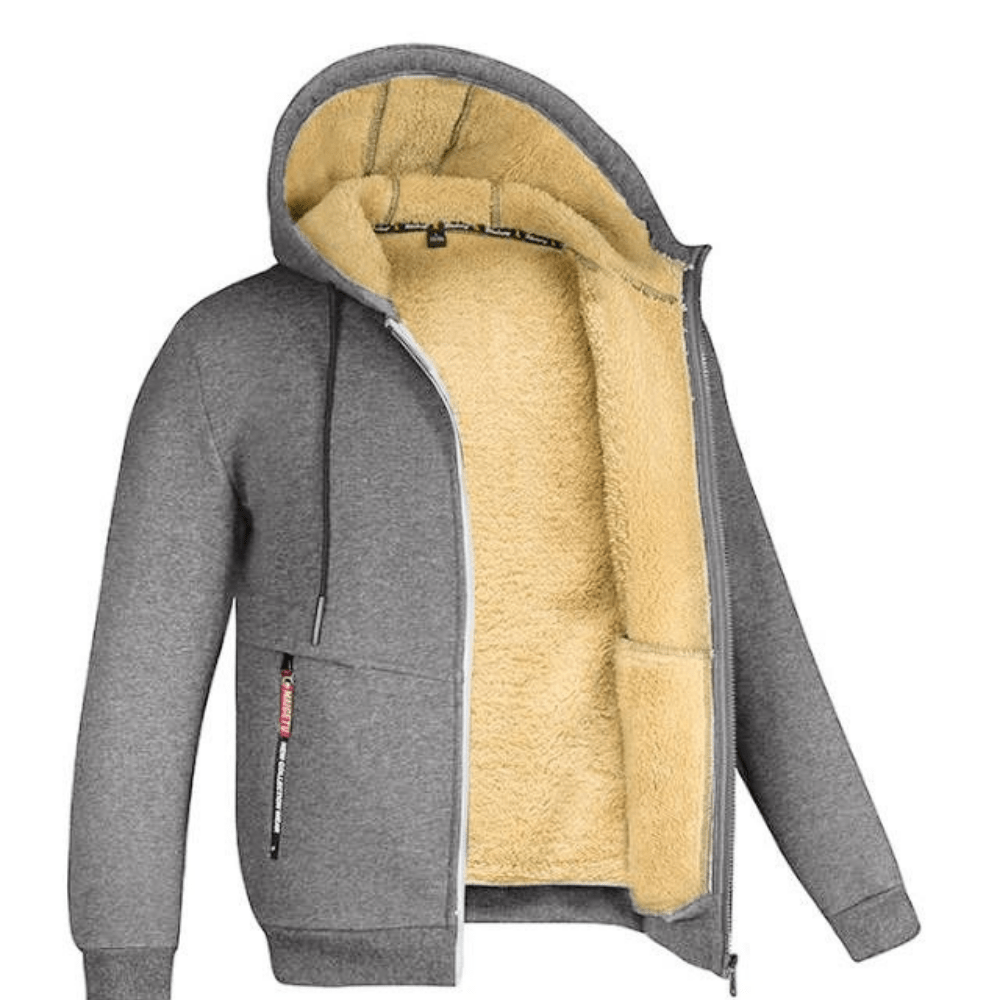 Herren Winter-Hoodie Warm Isoliert Mit Reißverschluss