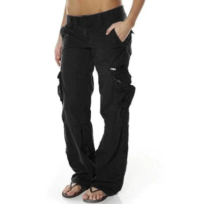 Elegante Damen Cargohose Slim Fit Stil - IdealeKleiden
