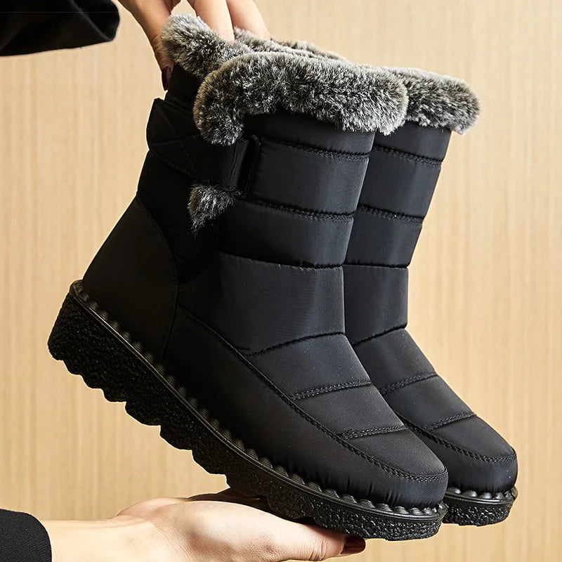 Wasserdichte Damenstiefel Winter Warm Fleece