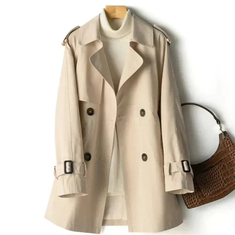 Damen Trenchcoat Doppelreihig Elegant
