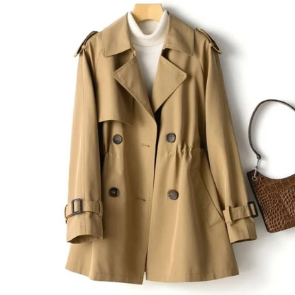 Elegante Damen Trenchcoat Lang Modisch
