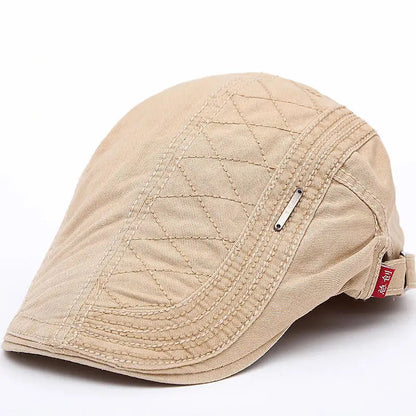 Herren Mütze Flach Verstellbar Segeltuch Stil - IdealeKleiden