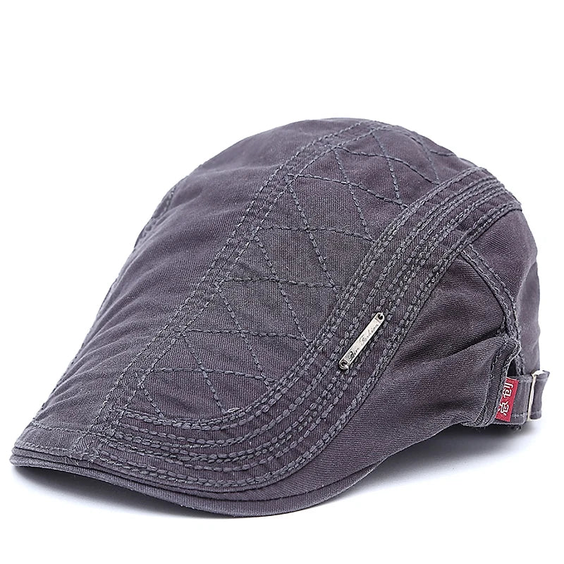 Herren Mütze Flach Verstellbar Segeltuch Stil