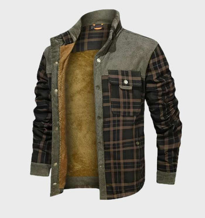 Warmes Flanellhemd Herren Kariert Fleece